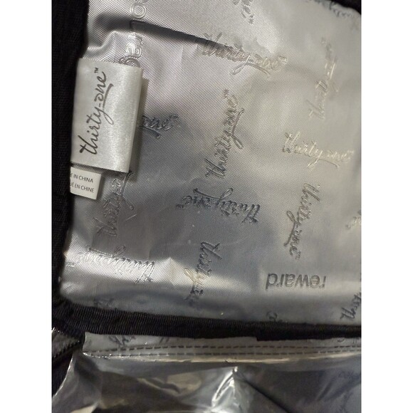 THIRTY-ONE Gray Print Cooler Tote Bag New - Picture 7 of 11